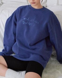 Autumn Casual Urban Casual Fleece Women Pullover round Neck Loose Women Sweater Sweatshirt
