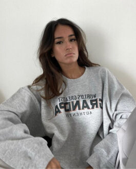 Popular Hoodies Hooded Gray High Grade Women Tops round Neck Autumn Winter Loose Students