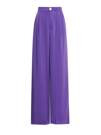 Personality Straight High Waist Wide Leg Pants Autumn Simple Elegant Solid Color Loose Casual Work Pant