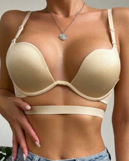 Bra Small Breasts Lady Thin Sexy Gather Comfortably Underwear with Steel Ring Big Chest Show Small