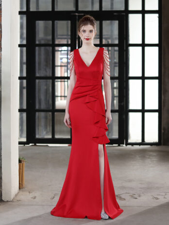 Toast Dress Bride Long Sling Appreciation Dinner Slim-Fit Fishtail  Wedding Car Model Exhibition Dress