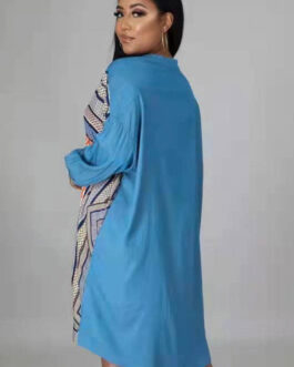 Plus Size Long Sleeve Shirt for Women New Autumn Denim Shirt Blue Early Autumn Baggy Coat Shirt Dress Women Clothing