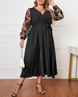 Plus Size Long Sleeve Loose Women Clothing Dress