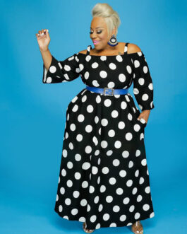 Plus Size Dot Camouflage Printing Sling Women Dress