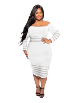 Plus Size Women Clothing  Sexy Hip Lifting Black  Dress
