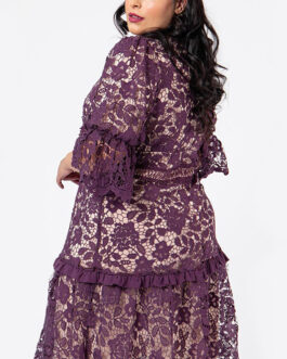 Plus Size Loose Summer Dress Slimming Lace Double Layer