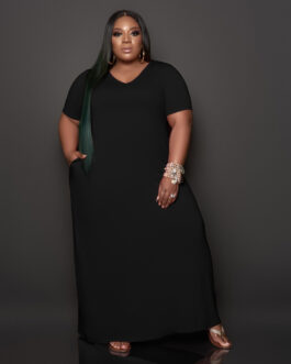 Plus Size Summer Casual Loose Long  Women Dress