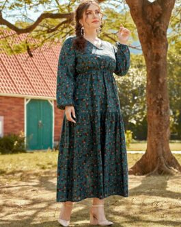 Plus Size Printed Loose Dress Popular Women Clothing