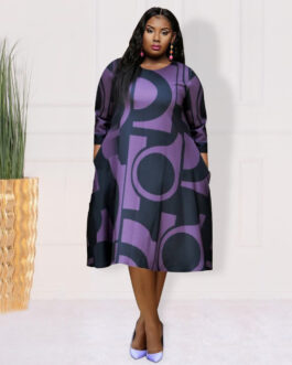 Plus Size Summer Women Clothes Popular Office Polka Dot Dress