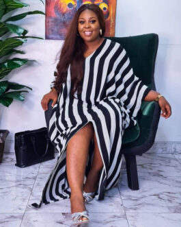 Plus Size Women Clothing Loose Girls Sexy Striped Irregular Asymmetric Dress